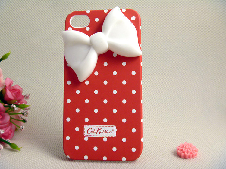 Unique Iphone 4 Case Cute Iphone 4s Case, Iphone Cover, Customize White Bow Iphone 4/4s Case