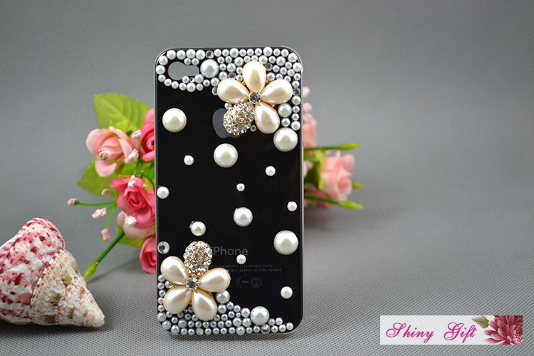 Unique Pearl Flower Iphone 4 Case, Cute Iphone Case
